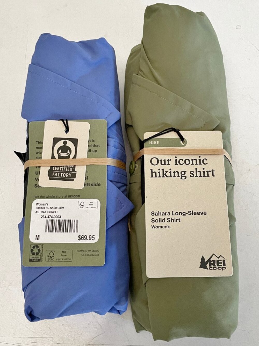 **For Buyer Smockflock** Bundle 2 NEW REI Sahara Shirt Purple Green